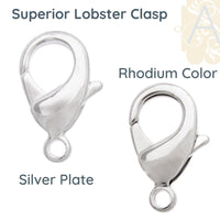 Superior Lobster Clasps, 12mm, 15mm, 18mm, 2 Clasps per Order, 10 Finishes - The Argus Collection