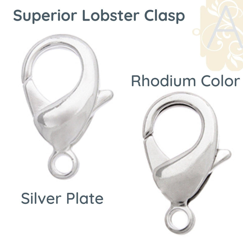 Superior Lobster Clasps, 12mm, 15mm, 18mm, 2 Clasps per Order, 10 Finishes - The Argus Collection