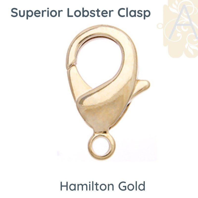 Superior Lobster Clasps, 12mm, 15mm, 18mm, 2 Clasps per Order, 10 Finishes - The Argus Collection