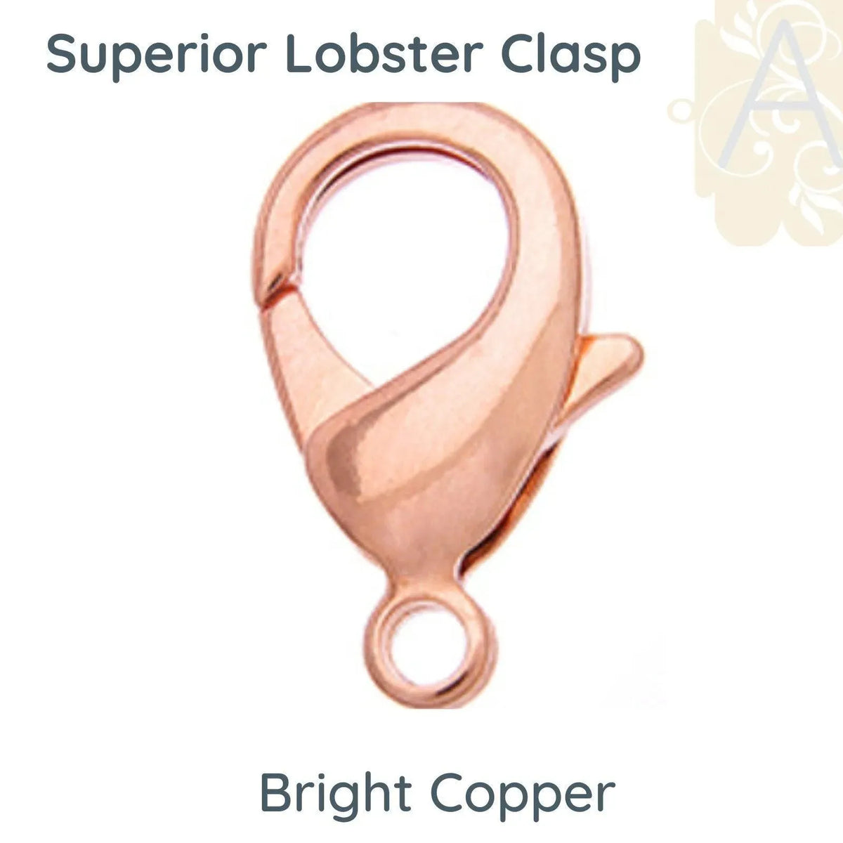 Superior Lobster Clasps, 12mm, 15mm, 18mm, 2 Clasps per Order, 10 Finishes - The Argus Collection