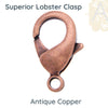 Superior Lobster Clasps, 12mm, 15mm, 18mm, 2 Clasps per Order, 10 Finishes - The Argus Collection