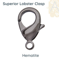 Superior Lobster Clasps, 12mm, 15mm, 18mm, 2 Clasps per Order, 10 Finishes - The Argus Collection