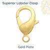 Superior Lobster Clasps, 12mm, 15mm, 18mm, 2 Clasps per Order, 10 Finishes - The Argus Collection