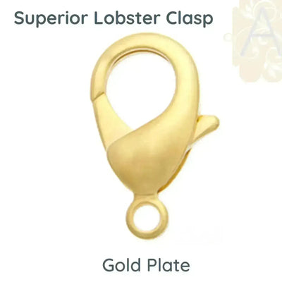 Superior Lobster Clasps, 12mm, 15mm, 18mm, 2 Clasps per Order, 10 Finishes - The Argus Collection