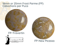 Cabochons par Puca, 18mm or25mm, Frost Parme Collection - The Argus Collection