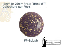 Cabochons par Puca, 18mm or25mm, Frost Parme Collection - The Argus Collection