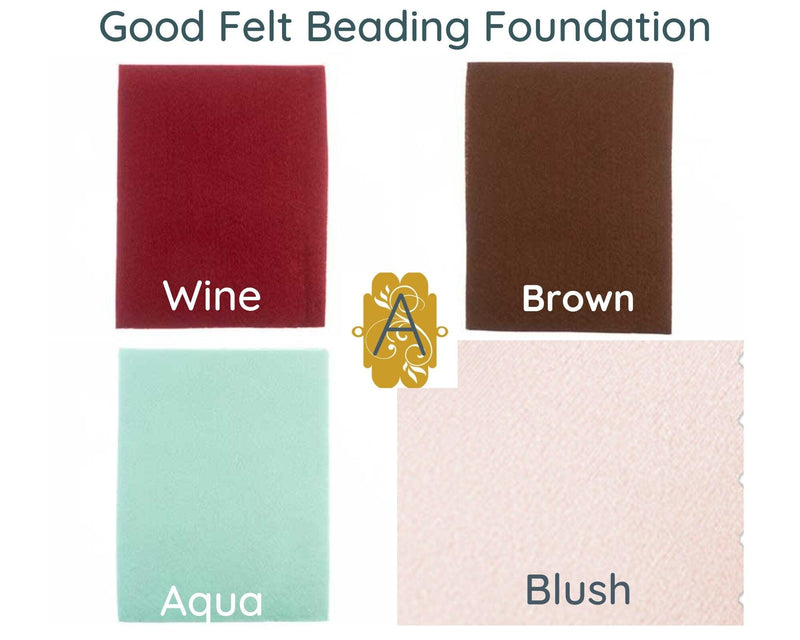 GOOD FELT, 19 Colors!, Beading Foundation, 100% Polyester Felt, for Beading, Bead Embroidery, Mixed Media, Sewing, 1 Sheet per Order - The Argus Collection