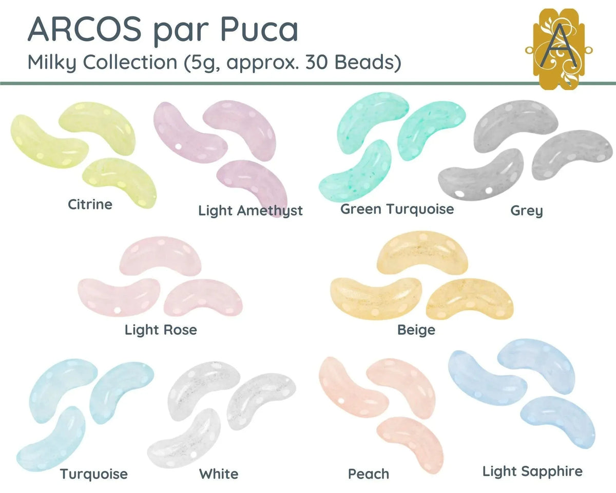 Arcos par Puca (30 Beads) Milky Collection - The Argus Collection