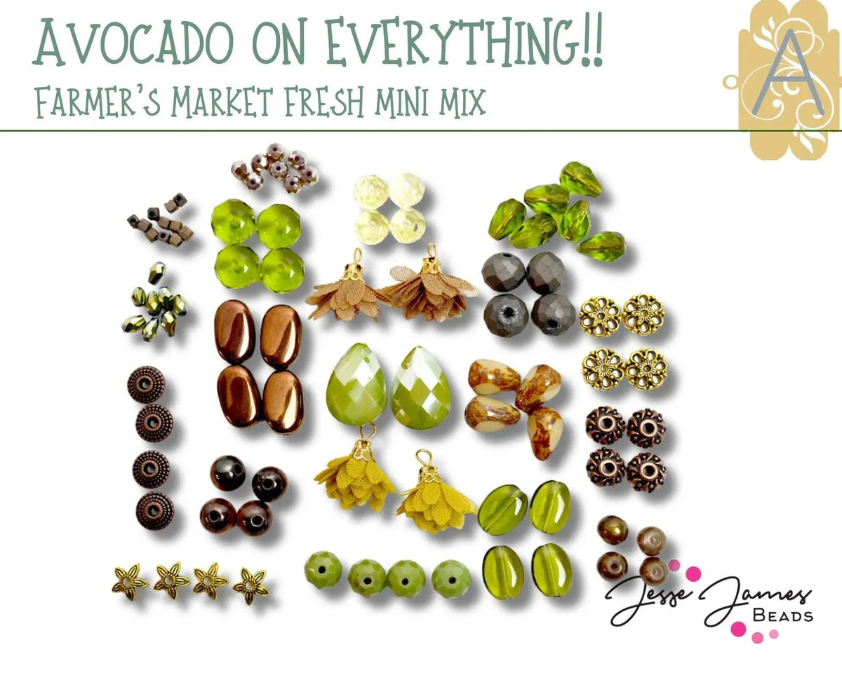 Farmers Market Fresh! Avocado on Everything Mini Mix by Jesse James Beads. Yes Please! - The Argus Collection