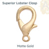 Superior Lobster Clasps, 12mm, 15mm, 18mm, 2 Clasps per Order, 10 Finishes - The Argus Collection