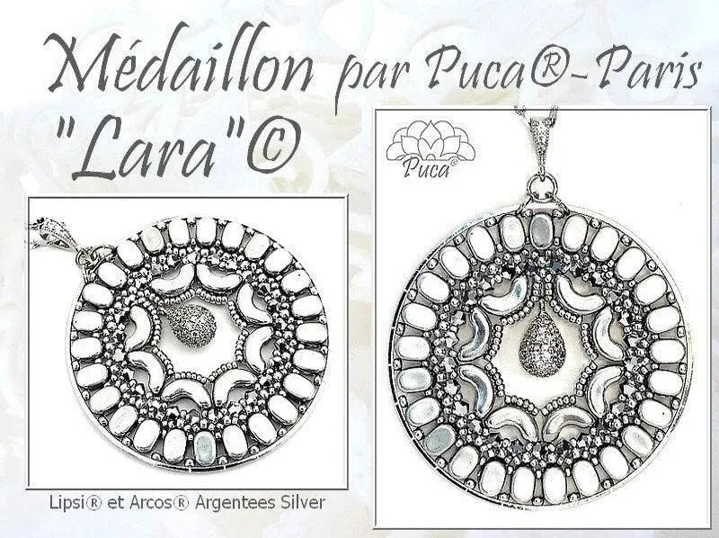 Lara Medallion Pendant Pattern par Puca - The Argus Collection