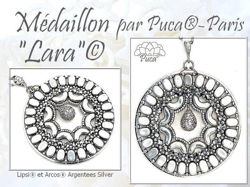 Lara Medallion Pendant Pattern par Puca - The Argus Collection