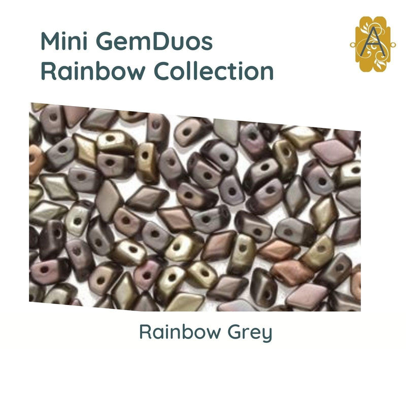 Mini Gemduos Beads, 5g., Rainbow Collection, 3 Colors - The Argus Collection