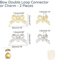 Bow Connector or Charm (2 Pcs) - The Argus Collection