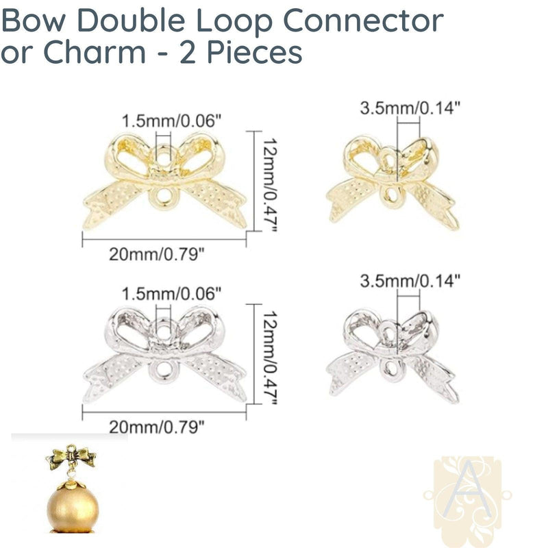 Bow Connector or Charm (2 Pcs) - The Argus Collection