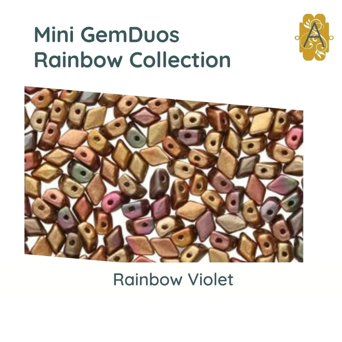 Mini Gemduos Beads, 5g., Rainbow Collection, 3 Colors - The Argus Collection