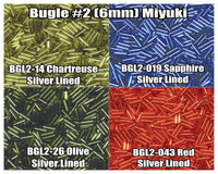 Miyuki Bugles #2 Size 6mm, BGL2-048, BGL2-049, BGL2-061, BGL2-062 - The Argus Collection