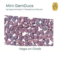 Mini Gemduo Beads, 5g., Chalk Collection, 7 Colors - The Argus Collection