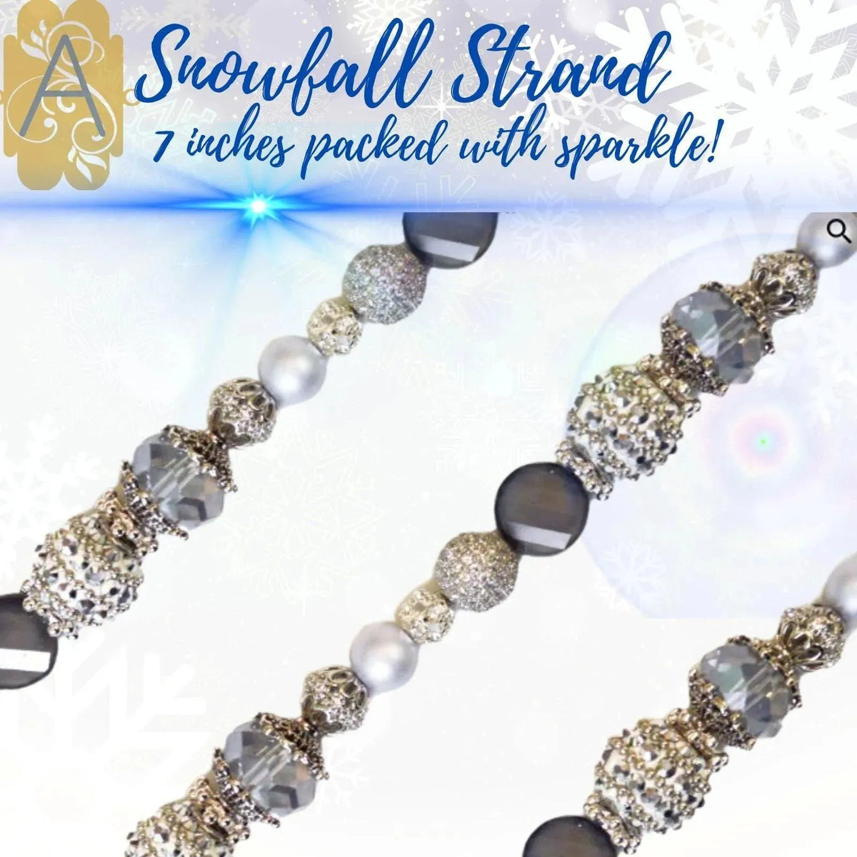 Snowfall, 7inch Bead Strand by Jesse James Beads - The Argus Collection