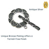 Filigree Round Toggle Clasp, 22mm, by Bronze Line, 2 Finishes - The Argus Collection