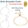 Bolo Bracelet Box Chains in 2 Finishes - The Argus Collection