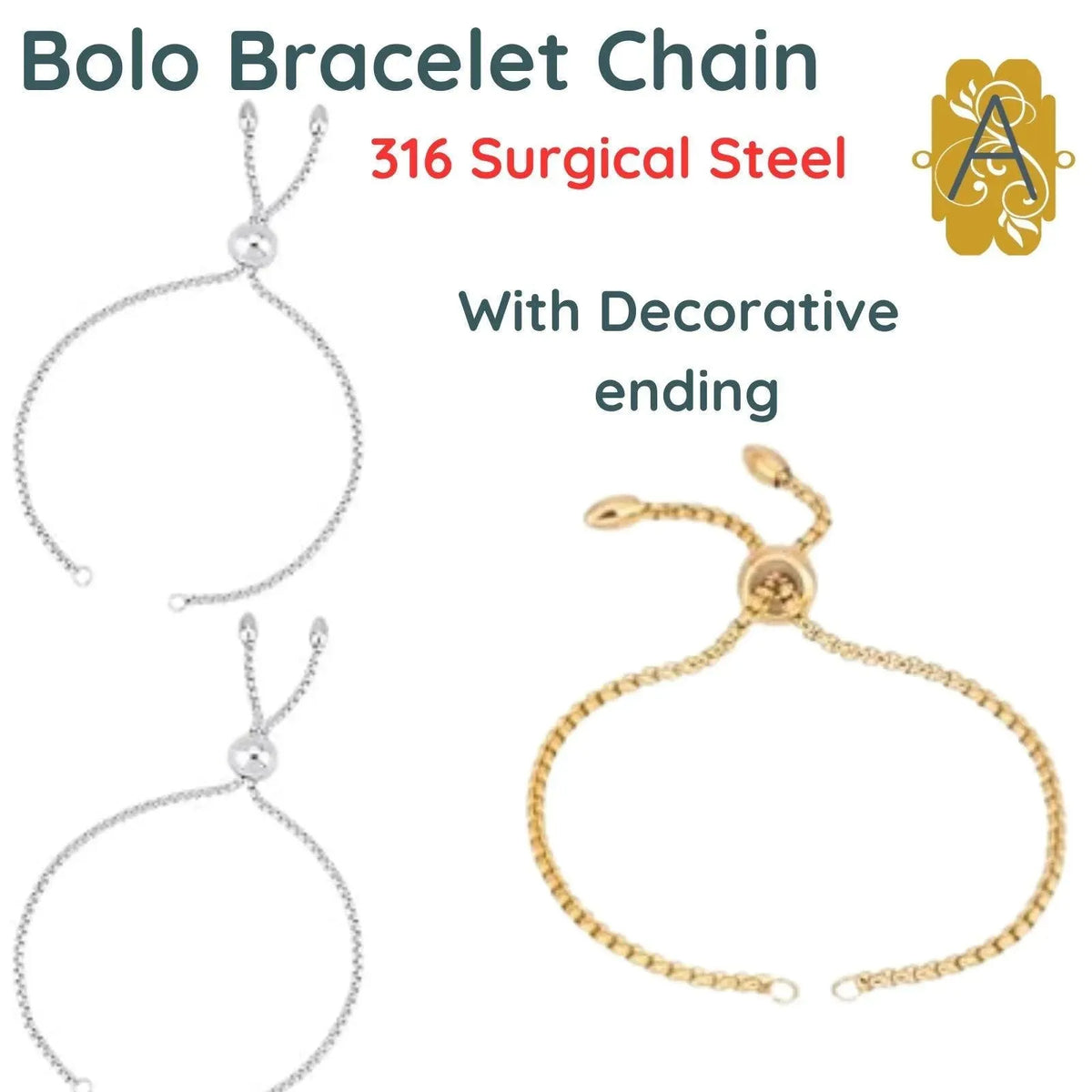 Bolo Bracelet Box Chains in 2 Finishes - The Argus Collection