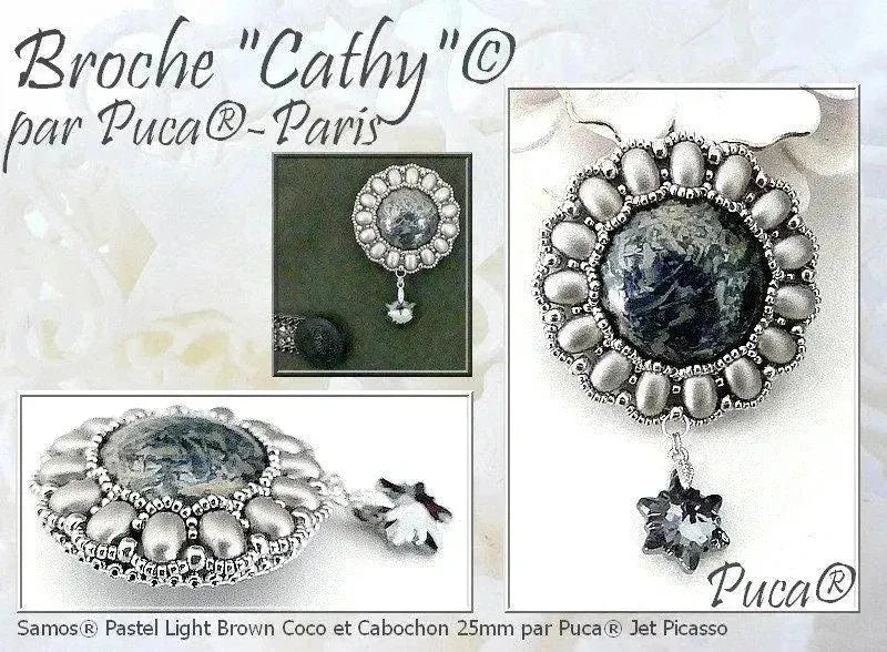 Cabochons par Puca, 18mm or 25mm, Frost Tangerine I Collection - The Argus Collection