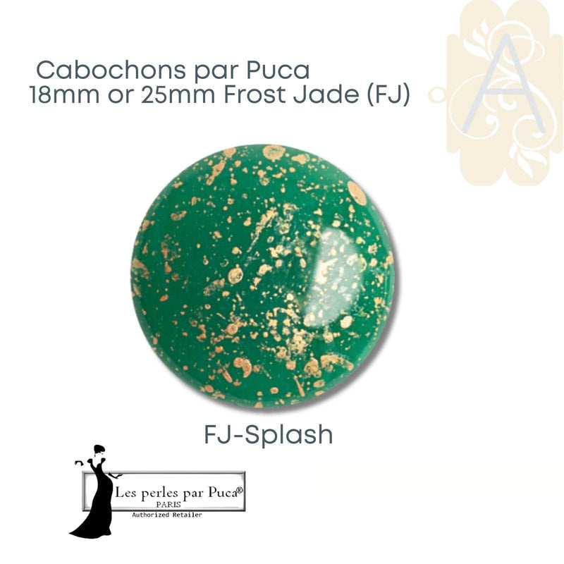 Cabochons par Puca, 18mm or 25mm, Frost Jade II Collection - The Argus Collection