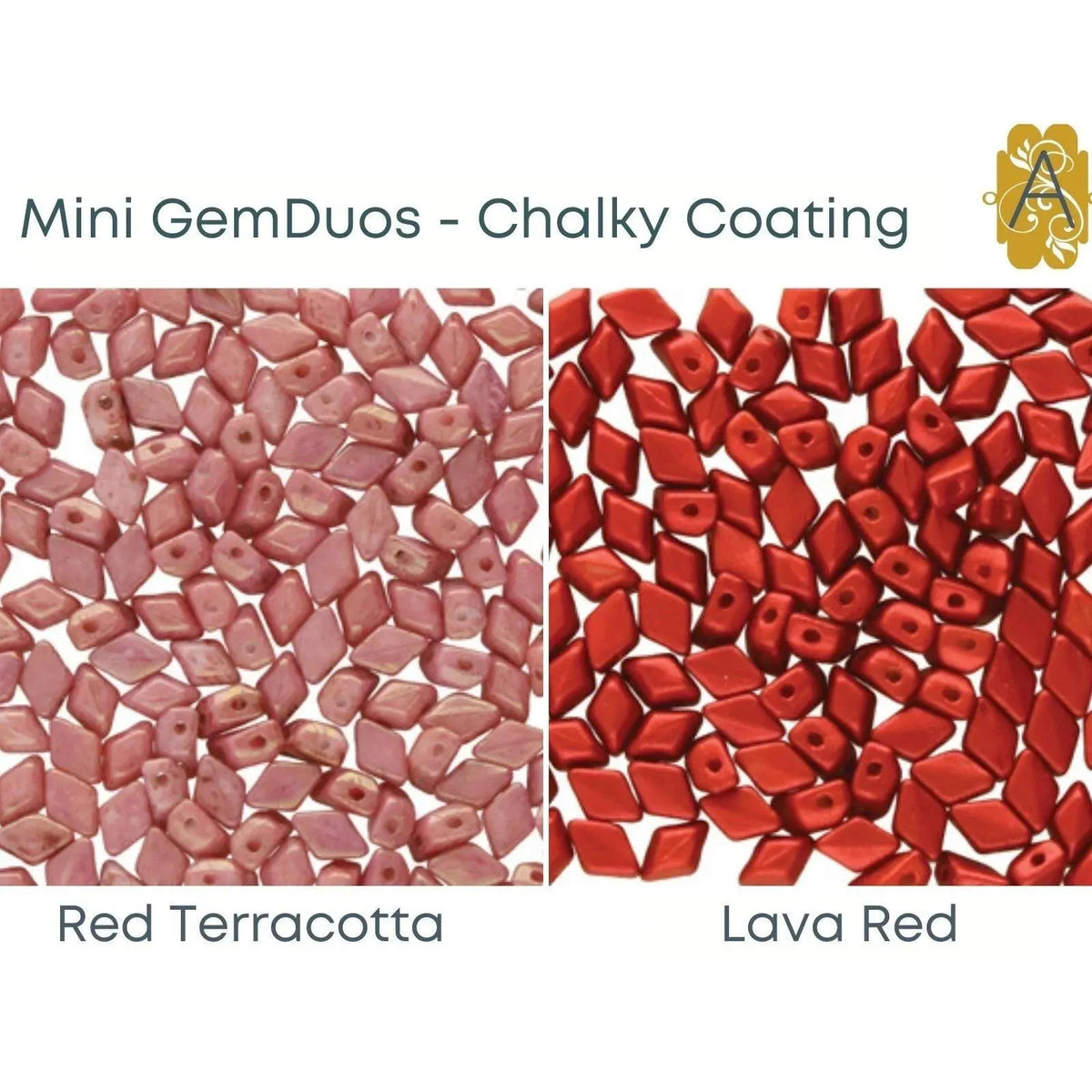 Mini Gemduo Beads, 5g., Chalk Collection, 7 Colors - The Argus Collection