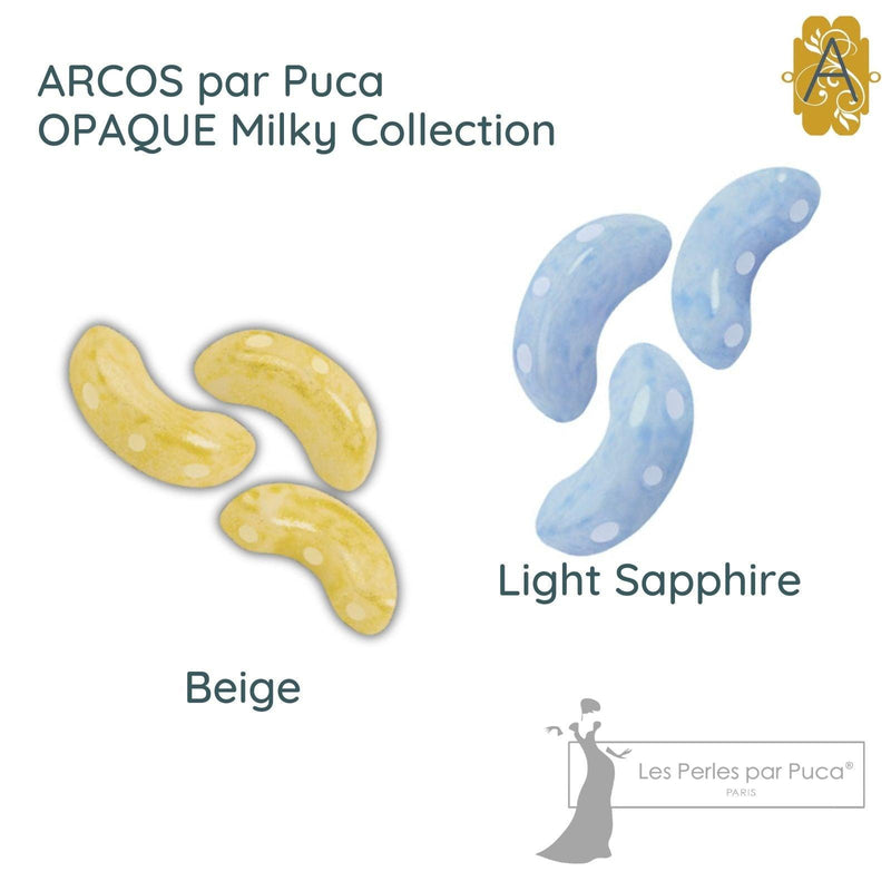 Arcos par Puca (30 Beads) Opaque Milky Collection - The Argus Collection