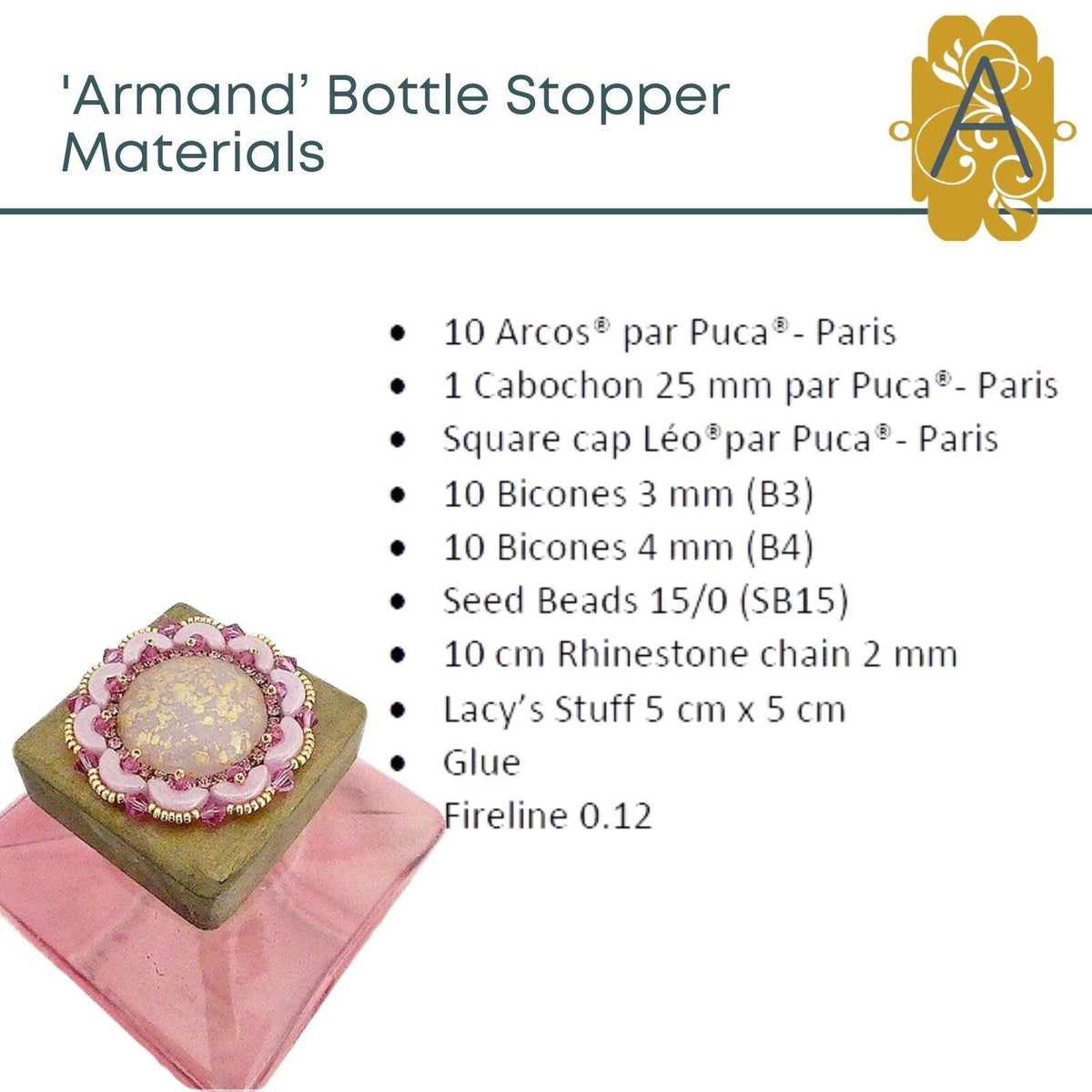 Armand Bottle Stopper Pattern par Puca - The Argus Collection