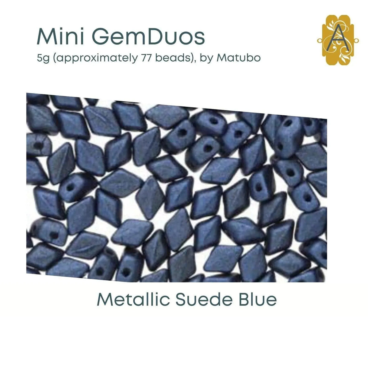 Mini Gemduo Beads, 5g., Metallic Suede Collection 2 Colors - The Argus Collection