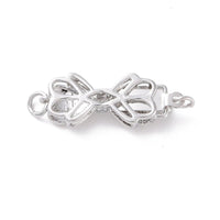 Heart 'N Bow, 1-Strand Box Clasps in 2 Finishes - The Argus Collection