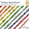 Pantone Two, 7-1/2 in Bead Strands by Jesse James Beads. Peach, Crystal, Summer Song, Perennial, Skylight, Vanilla, Red, Beet Root! - The Argus Collection