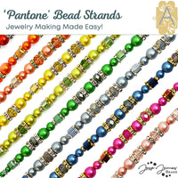 Pantone Two, 7-1/2 in Bead Strands by Jesse James Beads. Peach, Crystal, Summer Song, Perennial, Skylight, Vanilla, Red, Beet Root! - The Argus Collection