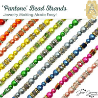 Pantone One, 7-1/2 in Bead Strands by Jesse James Beads. Tangelo, Macciato, Empire, Leek, Classic & Love Bird Colors, Beading Made Simple! - The Argus Collection