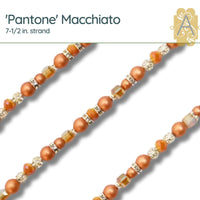 Pantone One, 7-1/2 in Bead Strands by Jesse James Beads. Tangelo, Macciato, Empire, Leek, Classic & Love Bird Colors, Beading Made Simple! - The Argus Collection