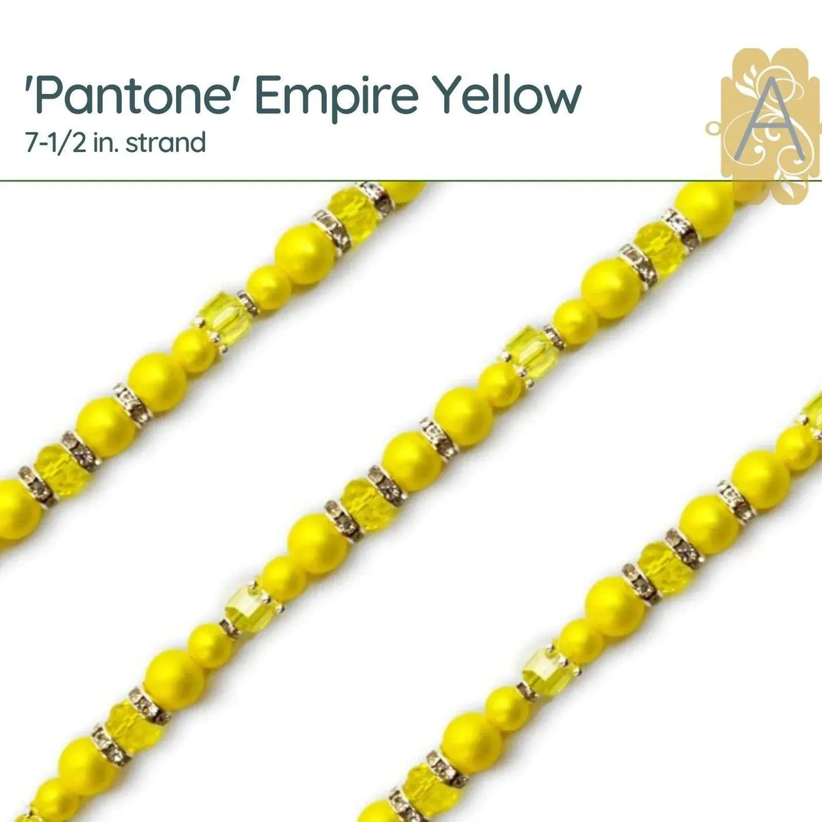 Pantone One, 7-1/2 in Bead Strands by Jesse James Beads. Tangelo, Macciato, Empire, Leek, Classic & Love Bird Colors, Beading Made Simple! - The Argus Collection