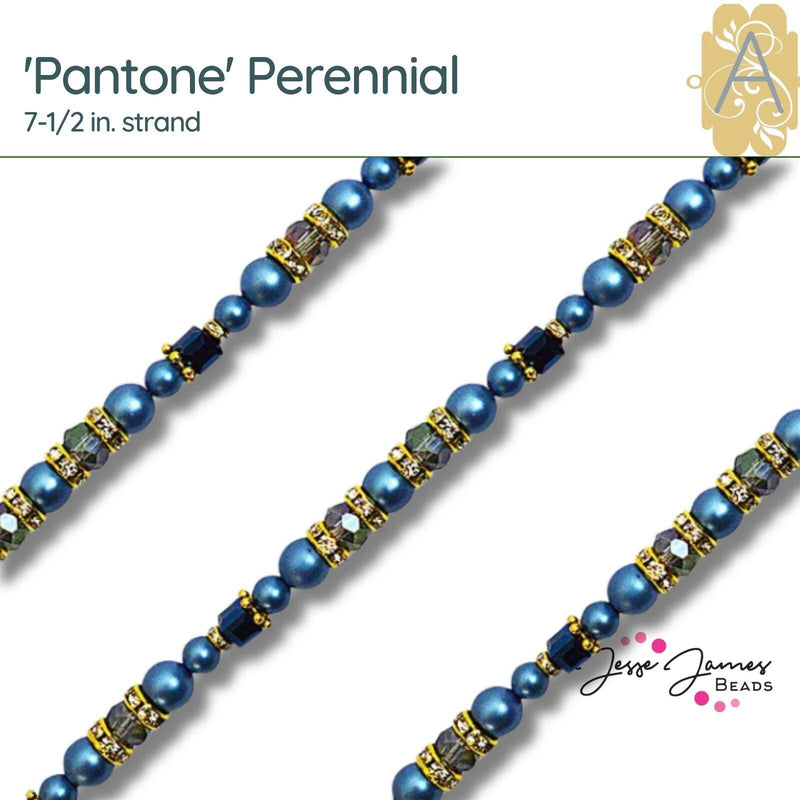 Pantone Two, 7-1/2 in Bead Strands by Jesse James Beads. Peach, Crystal, Summer Song, Perennial, Skylight, Vanilla, Red, Beet Root! - The Argus Collection