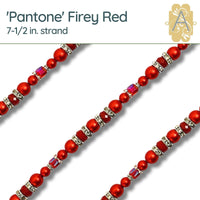 Pantone Two, 7-1/2 in Bead Strands by Jesse James Beads. Peach, Crystal, Summer Song, Perennial, Skylight, Vanilla, Red, Beet Root! - The Argus Collection