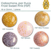 Cabochons par Puca, 18mm or 25mm, Frost Sweet Pink I Collection - The Argus Collection