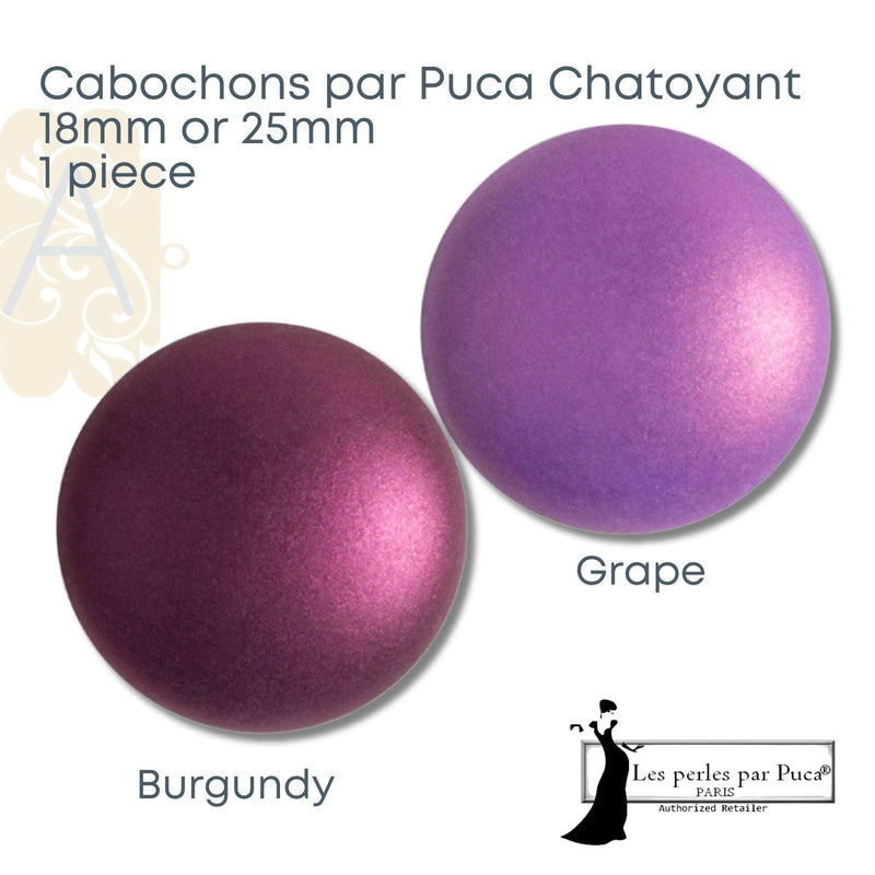 Cabochons par Puca, 18mm or 25mm, Chatoyant Collection - The Argus Collection