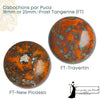 Cabochons par Puca, 18mm or 25mm, Frost Tangerine I Collection - The Argus Collection