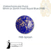 Cabochons par Puca, 18mm or 25mm, Frost Royal Blue II Collection - The Argus Collection