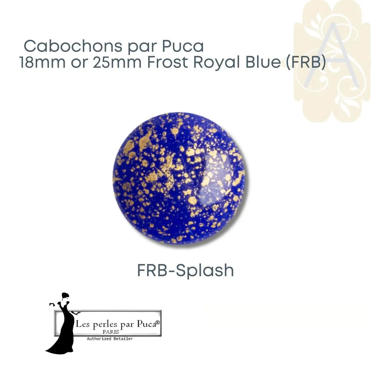 Cabochons par Puca, 18mm or 25mm, Frost Royal Blue II Collection - The Argus Collection