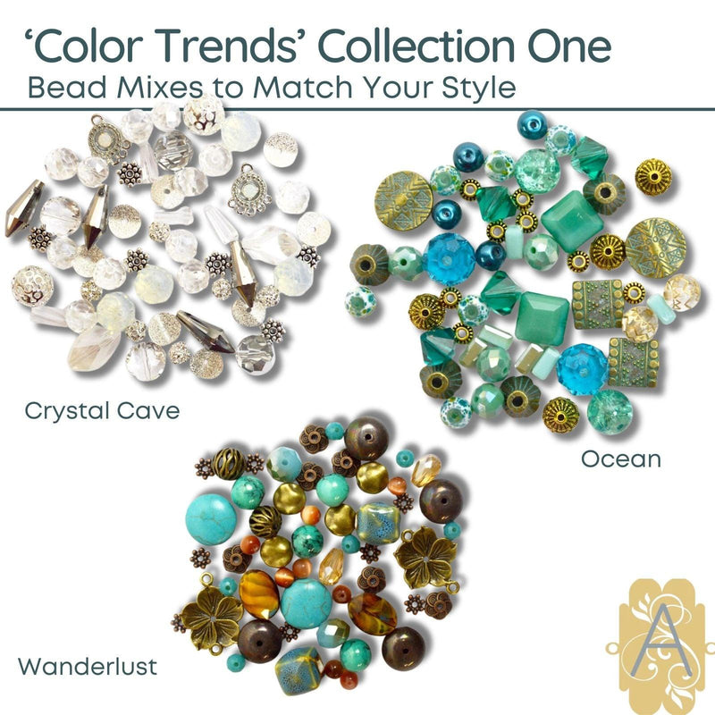 Color Trends Two, Assorted Mixes by Jesse James Beads. Wanderlust, Ocean, Crystal Cave Combinations. Beading Made Simple! - The Argus Collection