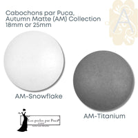 Cabochons par Puca, 18mm or 25mm, Autumn Matte Collection - The Argus Collection