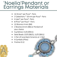 Noelia Pendant or Earrings Pattern par Puca - The Argus Collection