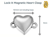 Lock It, Heart Magnetic Clasp, Small to Medium Size - The Argus Collection