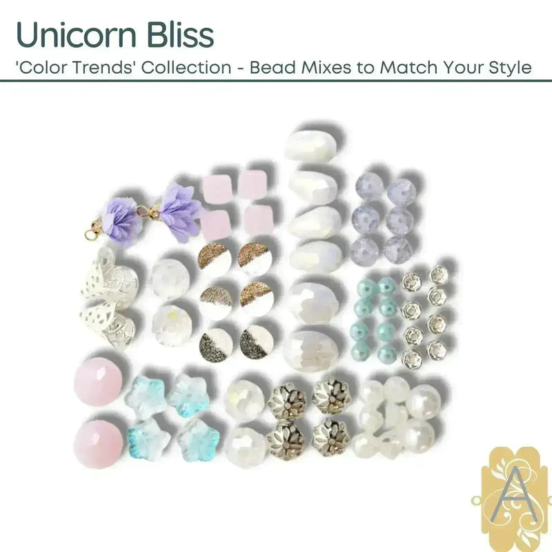 Color Trends One, Assorted Mixes by Jesse James Beads. Lavender Fields, Unicorn Bliss, & Rose Gold, Beading Made Simple! - The Argus Collection